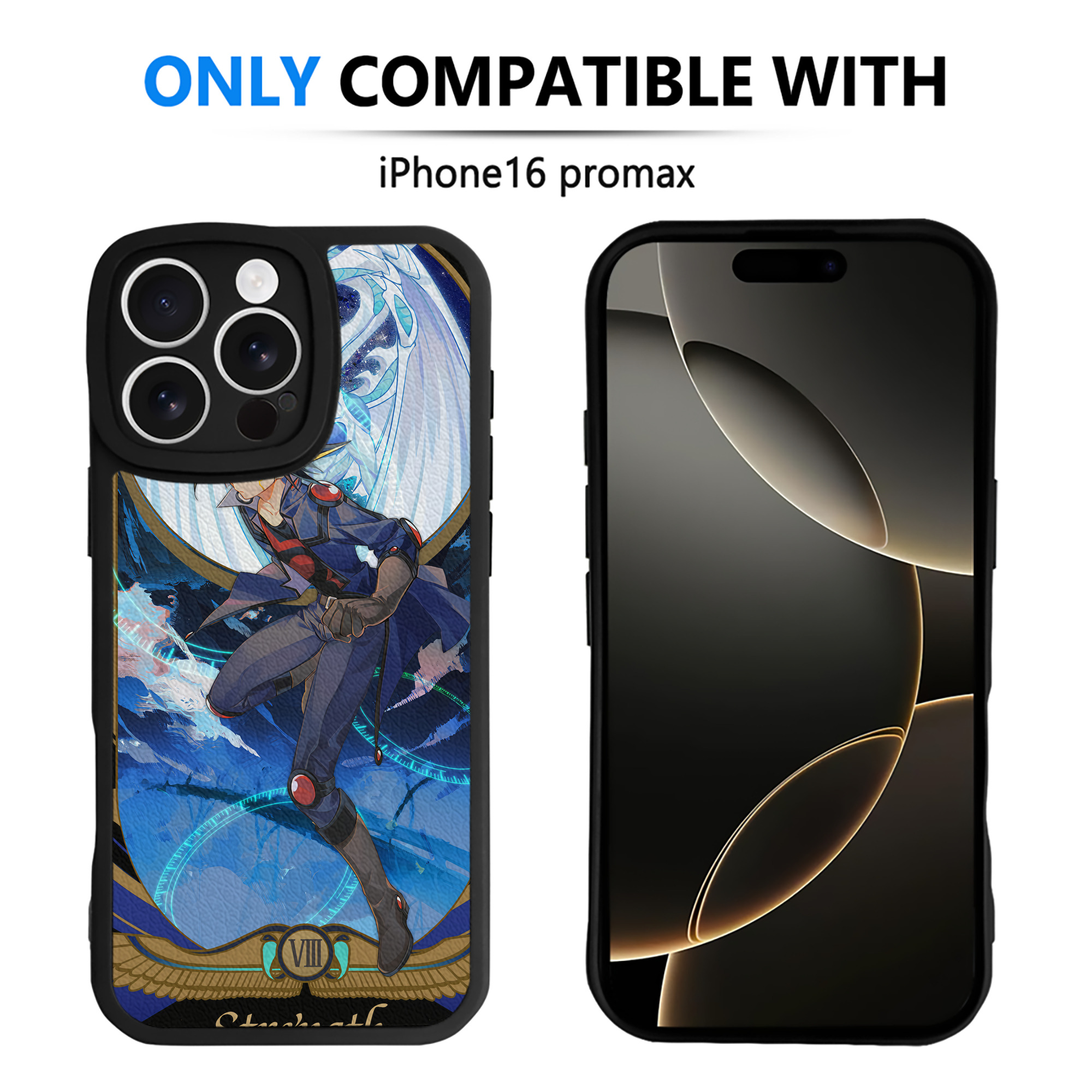 （画像用） 遊☆戯☆王 Yu-Gi-Oh! 【iPhone 16シリーズ対応】シリコンスマホケース（レザー調） 材質：シリコン